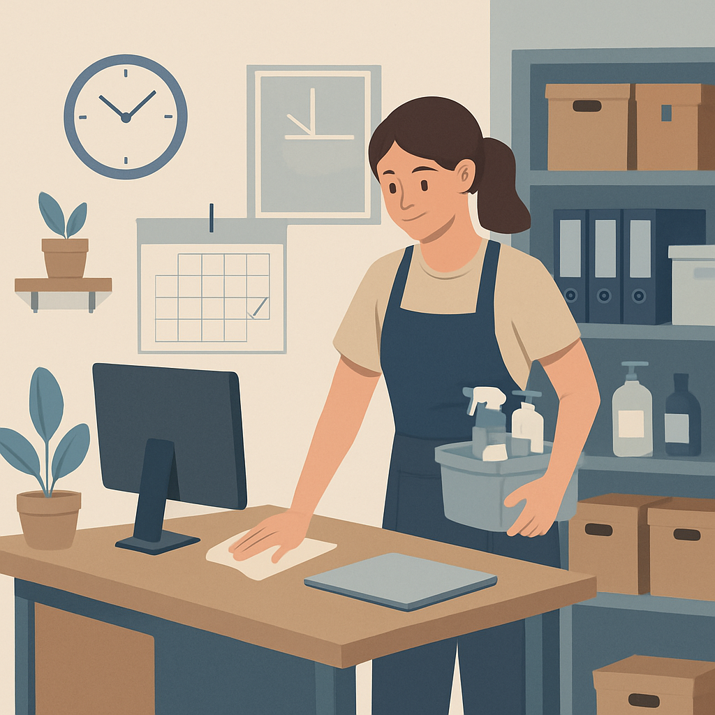Ilustração sobre rotina de fechamento